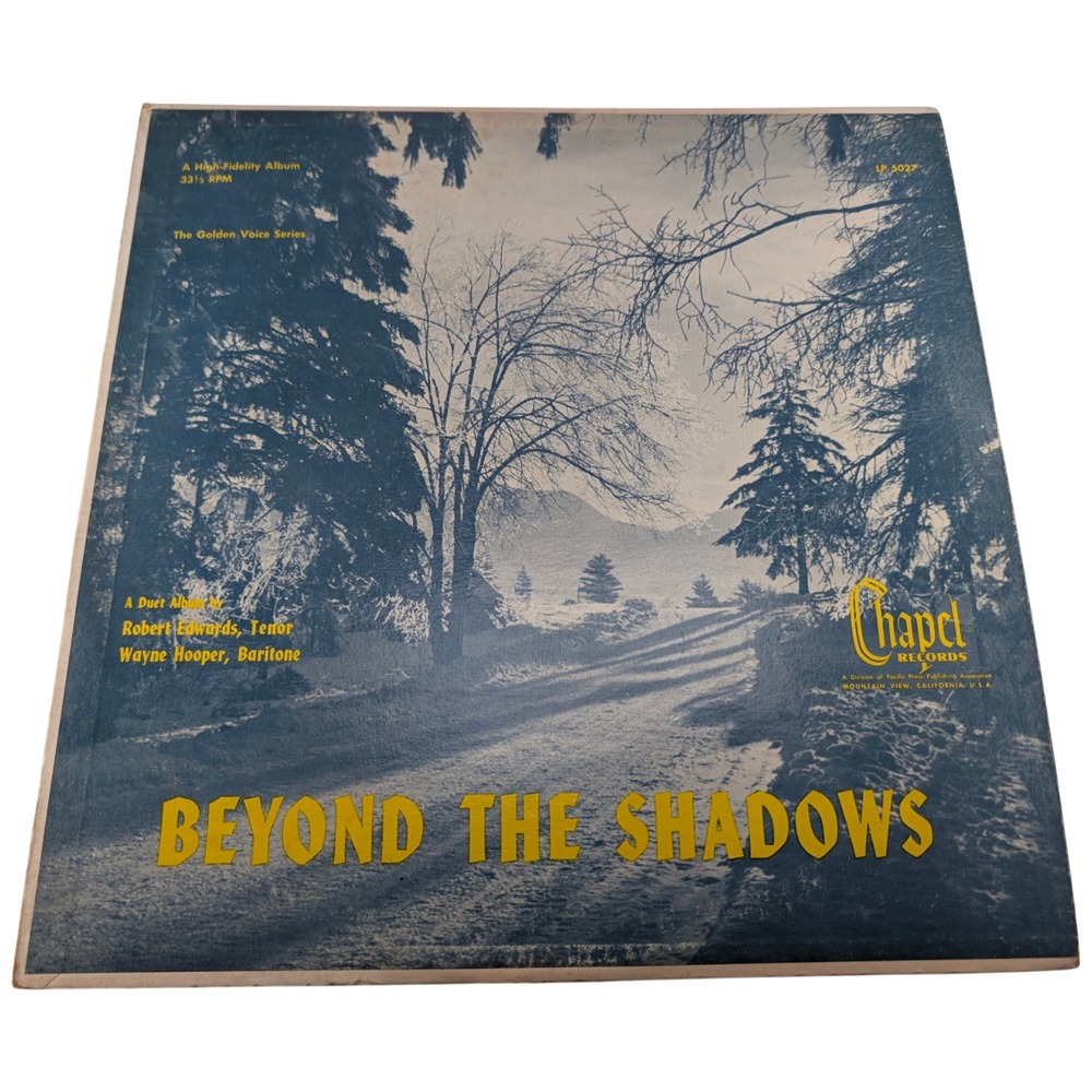 Chapel Records Beyond The Shadows Vinyl LP 12" Blue Good Gospel LP 5027